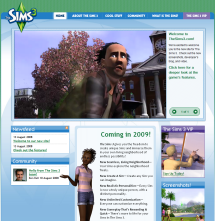 TheSims3.com homepage