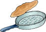 Pancake being tossed