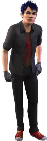 A male Sim looking inquisitive
